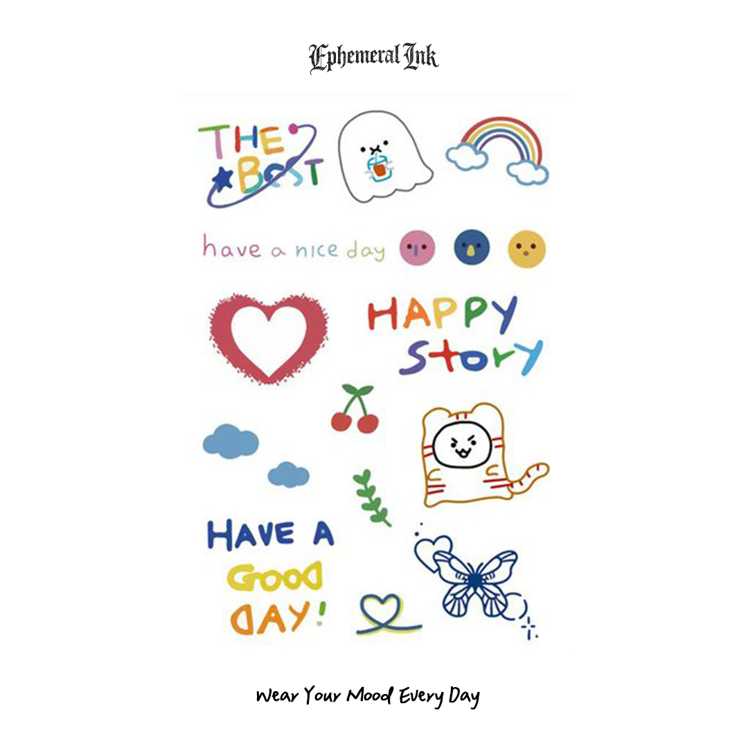 Daily Mood Temporary Tattoos (2pcs/set)