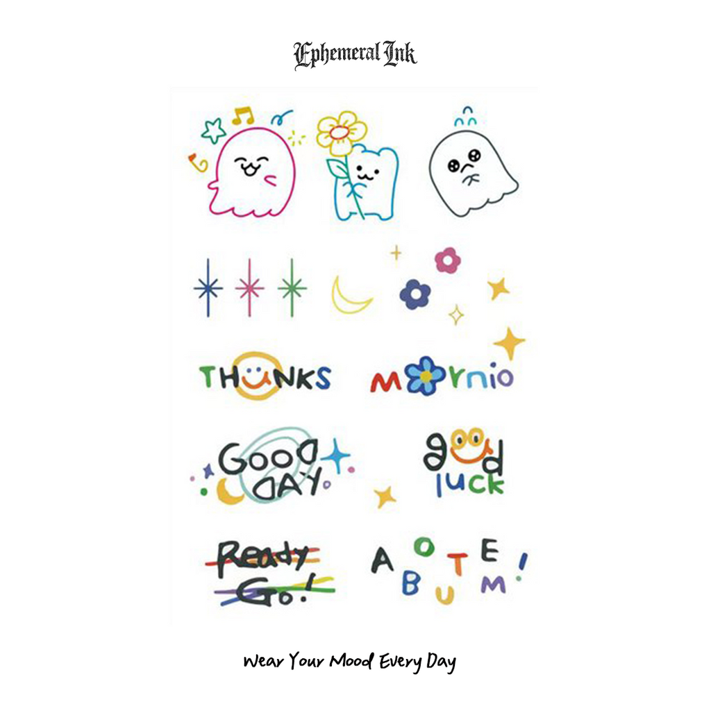 Daily Mood Temporary Tattoos (2pcs/set)