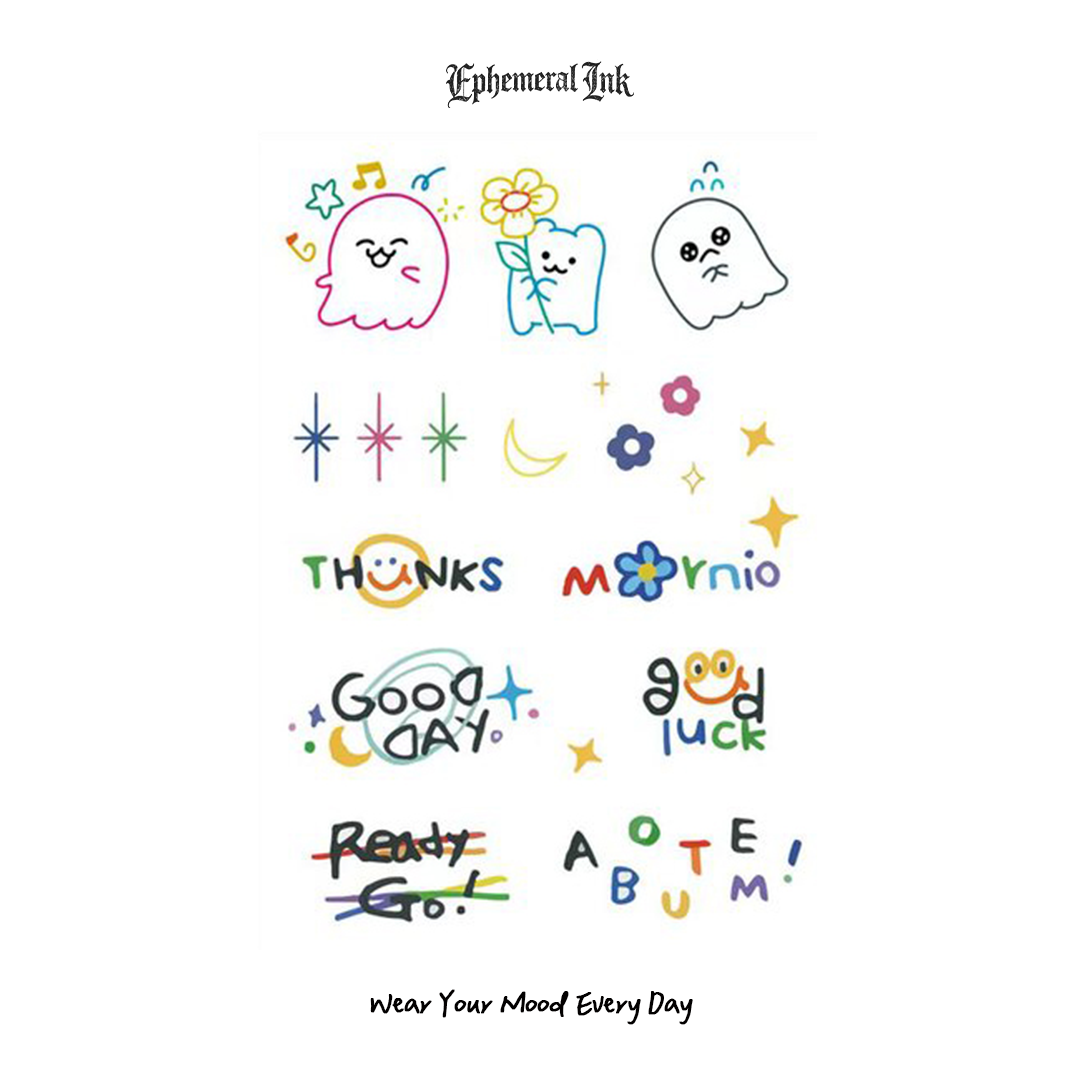 Daily Mood Temporary Tattoos (2pcs/set)