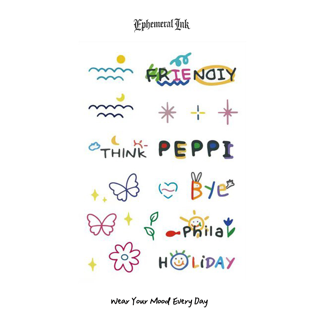 Daily Mood Temporary Tattoos (2pcs/set)