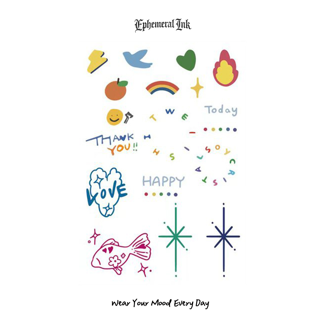 Daily Mood Temporary Tattoos (2pcs/set)