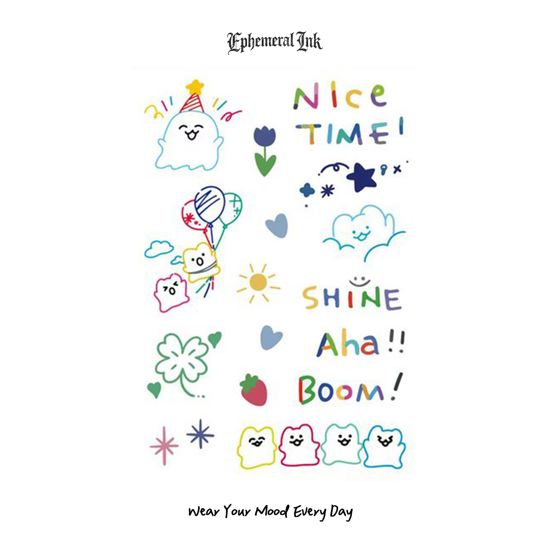 Daily Mood Temporary Tattoos (2pcs/set)