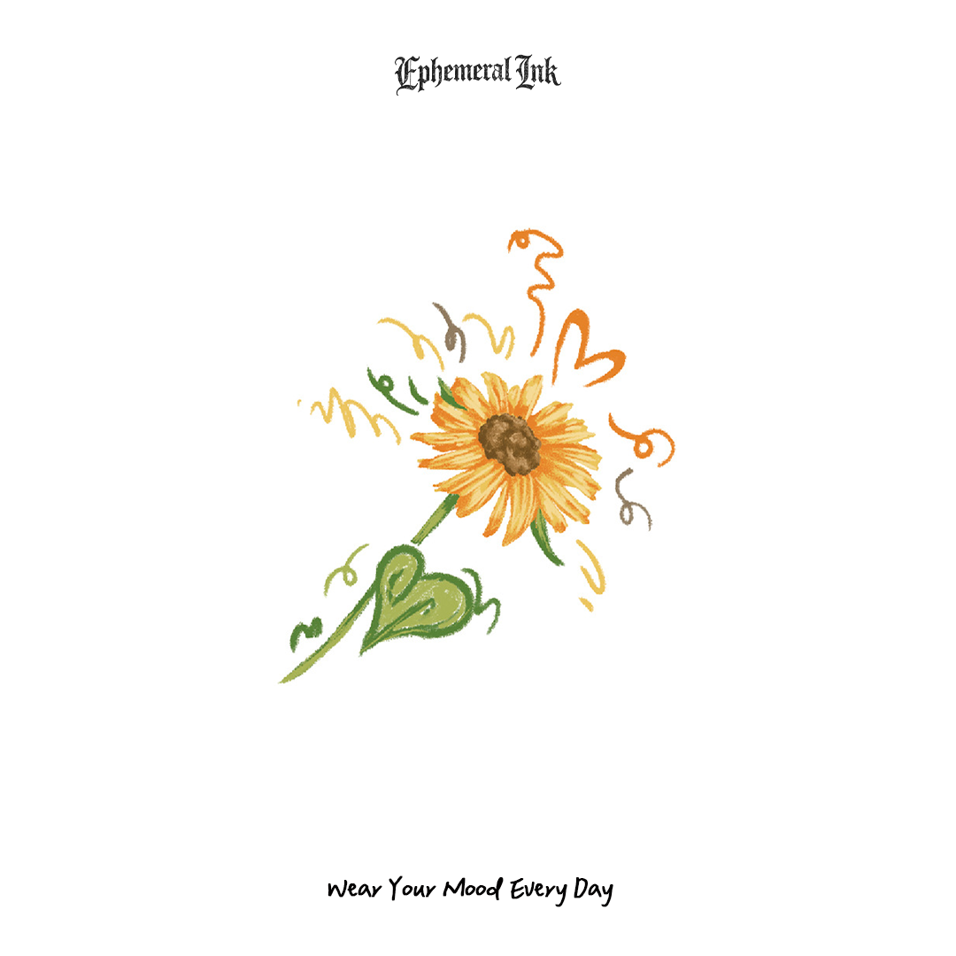 Tatouages Temporaires Tournesol Aquarelle Adorables, Autocollants Floraux Mignons et Étanche (2 feuilles par lot)