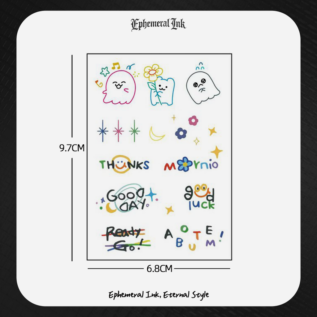 Daily Mood Temporary Tattoos (2pcs/set)