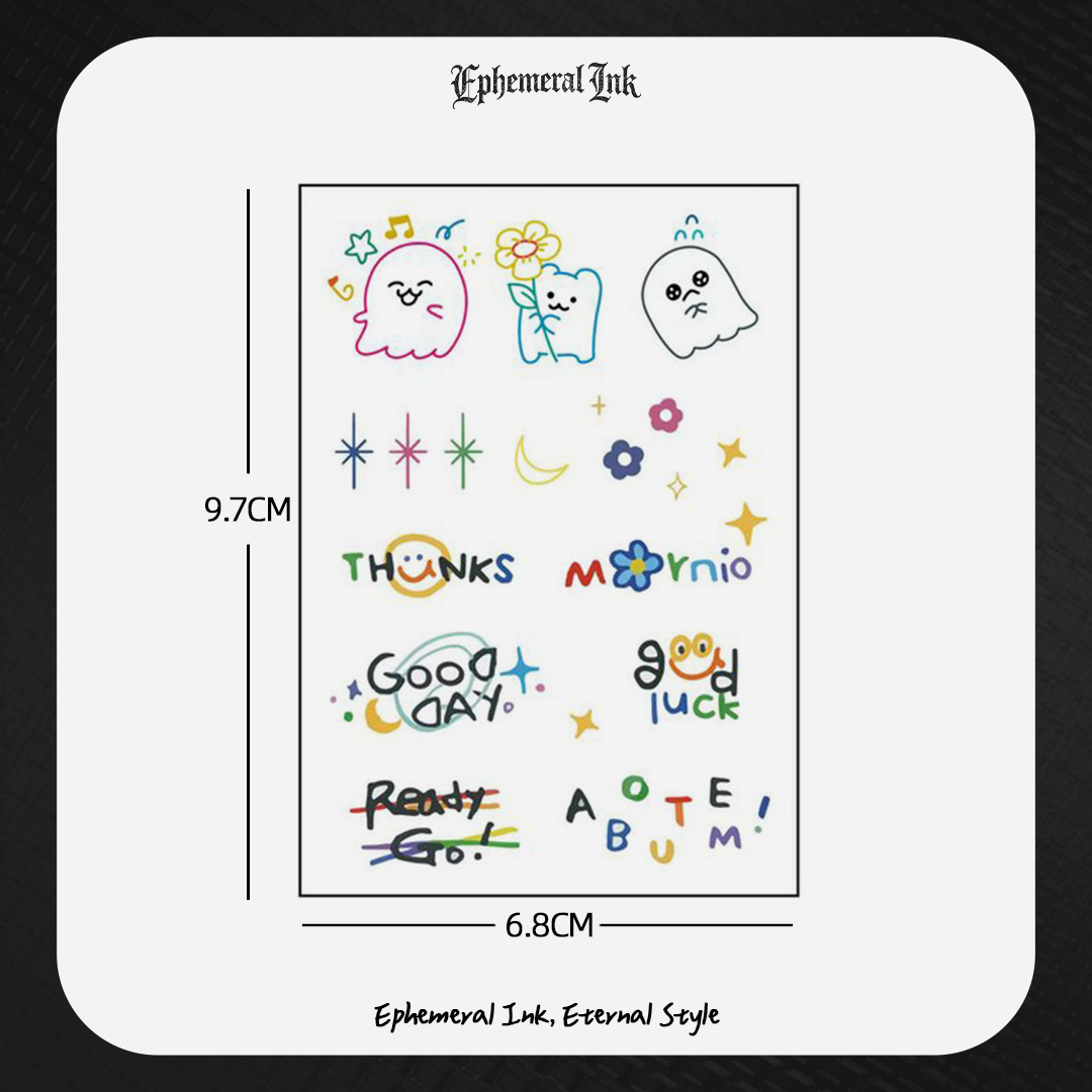 Daily Mood Temporary Tattoos (2pcs/set)
